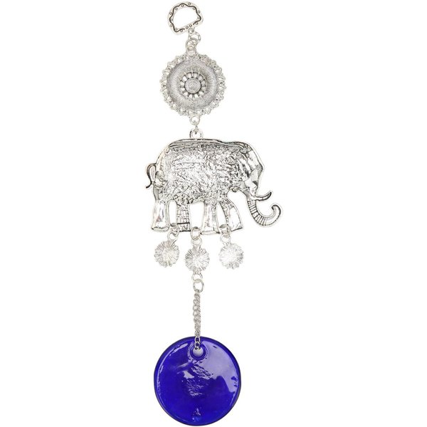 Ojo Elefante Adorno Colgante Para Coche Buena Suerte Amuleto Exquisito Llavero Ojo Azul Para Pared De Oficina-image