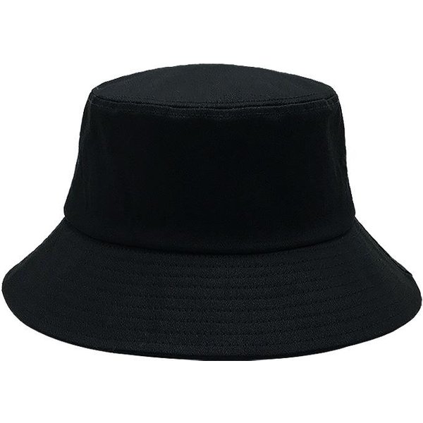 DużA GłOwa MężCzyzna DużY Rozmiar Kapelusz PrzeciwsłOneczny Kobiety Pusty Kapelusz Rybaka Czysta BawełNiana Czapka Typu Panama Plus Rozmiar Kapelusz Typu Bucket 57-60Cm 60-63Cm Pasek Na Prezent L 57-60Cm Black-image