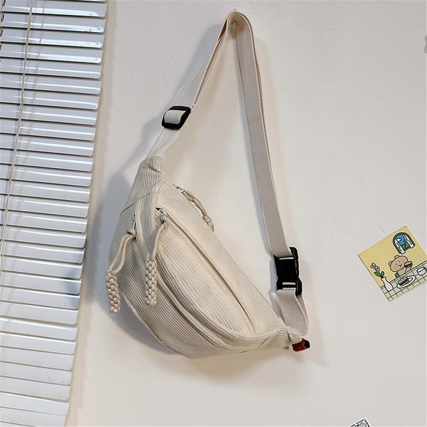 Nueva Moda Pana Bolso De Pecho RiñOnera Hombres Mujeres Casual RiñOnera PláTano Bolsos De CinturóN Bolso De Hombro Cruzado Simple De Moda-image