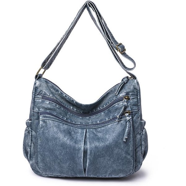 Luksusowa Retro MięKka SkóRa Jesień Nowa Damska Torba Na Ramię Jednolity Kolor Casualowa Wysoka Damska Torba Crossbody Gray-image