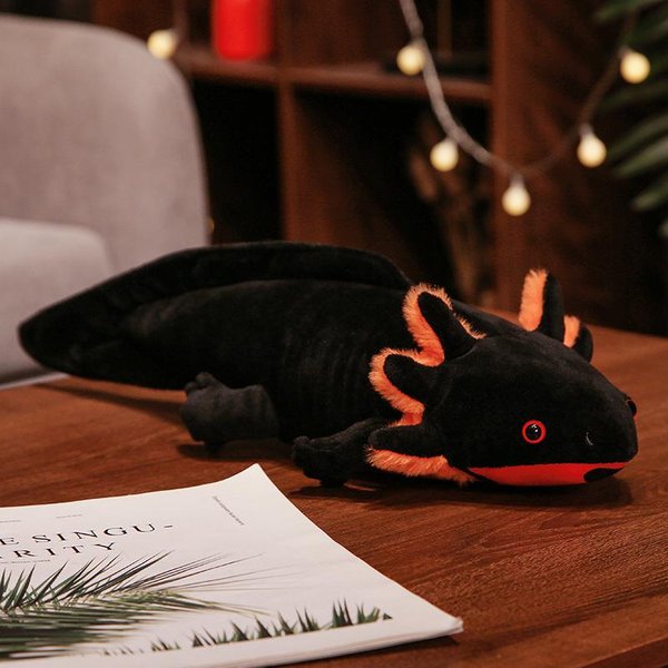 23-80Cm Lindo Suave Colorido Salamandra De Peluche Kawaii Llaveros Relleno Lindo Axolote Salamandra Peluche Peludo Pez Calmante Regalo Para NiñOs 23Cm-image