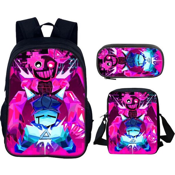 Estudiantes De Primaria Y Secundaria Forsaken Gubby Mochila Escolar Mochila Bolsa De Almuerzo Estuche Para LáPices Bolso Escolar 3Uds/Set-image