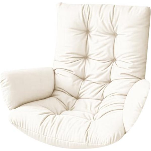 CojíN Impermeable Para Silla Huevo Engrosado Para Patio Silla Colgante De Cesta CojíN Para Silla Huevo Con Reposabrazos Para Columpio De Cesta Interior Exterior 120 Cm Blanco-image