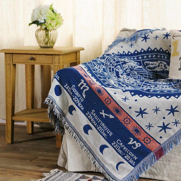Jacquard Antideslizante Toalla De Sofá Manta Cubierta De Doble Cara Manta Universal Para Las Cuatro Estaciones Toalla De Sofá Con Cubierta Incluida 90X90Cm 1Pcs-image