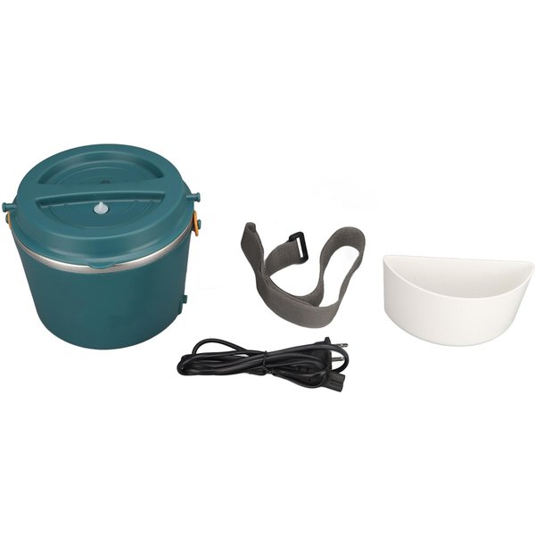Fiambrera EléCtrica 1.2L VersáTil Calentamiento RáPido PortáTil Acero Inoxidable Calentador De Comida Calentador Almuerzo L-image