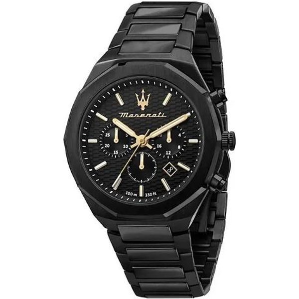 Maserati Stile CronóGrafo Acero Inoxidable Esfera Negra Cuarzo R8873642005 100M Reloj Para Hombre-image