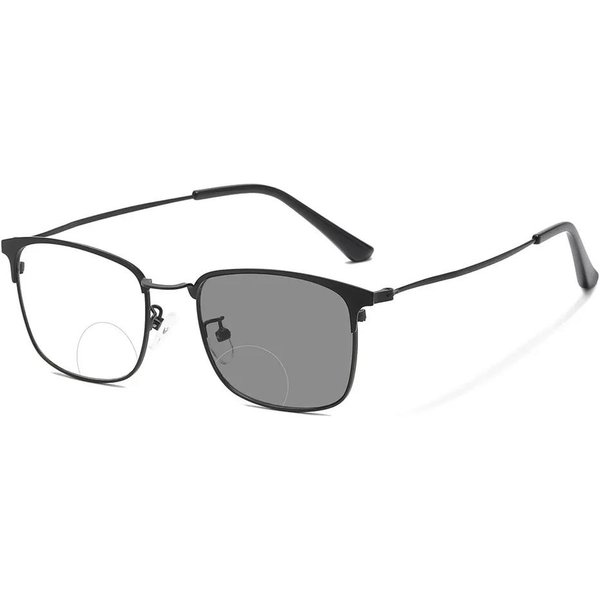 Gafas De Lectura Bifocales FotocromáTicas Para Hombres De Negocios Bloqueo De Luz Azul ProteccióN Ocular Cambio De Color Gafas Para Presbicia 2.5-image