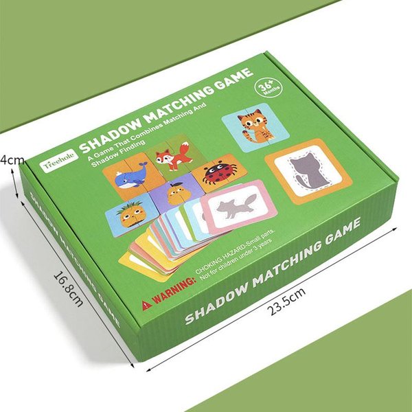 Montessori Gra Planszowa Dopasowywanie KształTóW Drewniana Znajdź Dopasowane Obrazy Cień ZwierzęTa Owoce Klocki Puzzle Zabawki Edukacyjne Dla Dzieci Beige-image