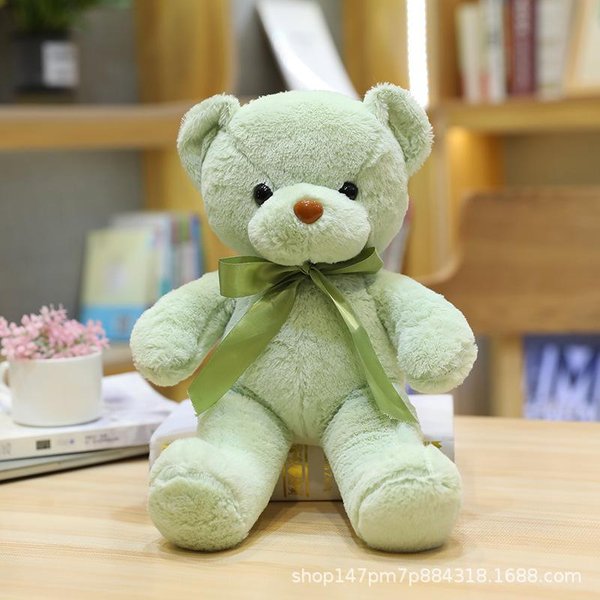 Pluszowa Lalka Pluszowa 30CM Z Kolorowymi WstążKami NiedźWiedź Urocza Pluszowa Zabawka Lalka DziecięCa Prezent Urodzinowy Dla Dziewczynki Kawaii Dekoracja 30CM-image