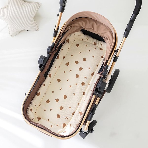 Poduszka Do Siedzenia WóZka DziecięCego MięKki Materac WóZek DziecięCy Mata Samochodowa Akcesoria Do WóZkóW DziecięCych Beige-image
