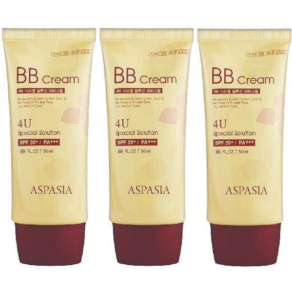 Aspasia 4U Crema BB Especial Solar SPF50+ Pa+++ 50Ml (3 Opciones) #50Ml X 2Pcs-image