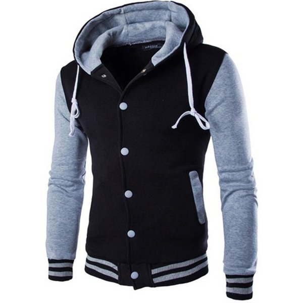 Sudadera Con Capucha Para Hombre, Chaqueta CláSica De Motociclista, Chaqueta Deportiva Con Capucha, Sudadera Con Cremallera, Abrigo De Primavera Y OtoñO Xxxl Gris Claro-image