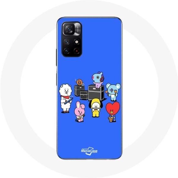 Funda - BTS - Xiaomi Redmi Note 11S 5G - Flexible - DiseñO BT21 - ProteccióN Y DecoracióN Azul-image