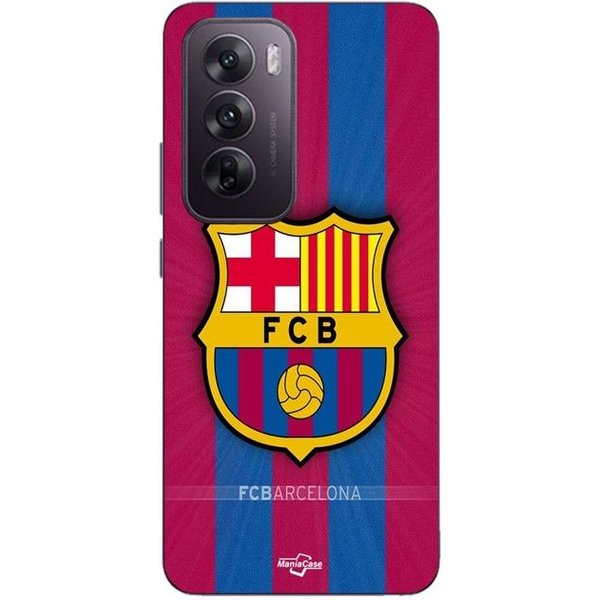 Etui Na Telefon - Maniacase - Oppo Reno 12 Pro 5G - Silikonowe - MięKkie - Logo FC Barcelona-image