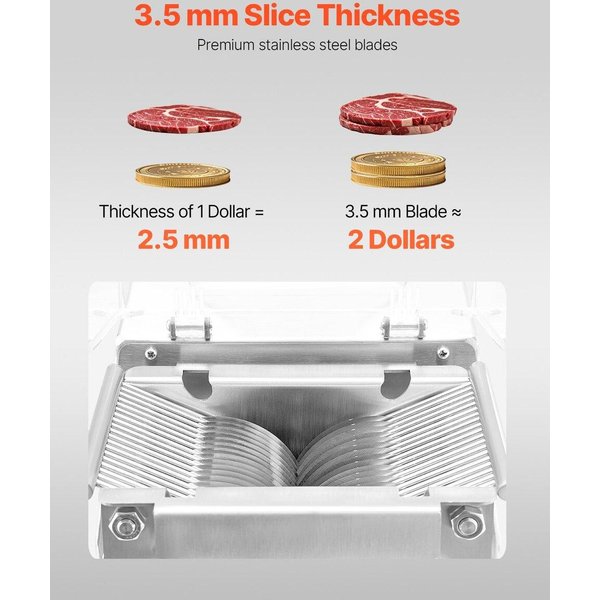 MáQuina EléCtrica Cortadora De Carne 550W MáQuina Cortadora Rebanadora De Carne Comercial-image