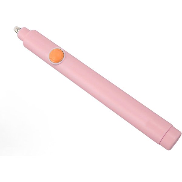 Borrador EléCtrico FáCil OperacióN Longitud Ajustable Alimentado Por BateríA AAA Borrador EléCtrico De LáPiz Con 20 Recambios Rosado White-image