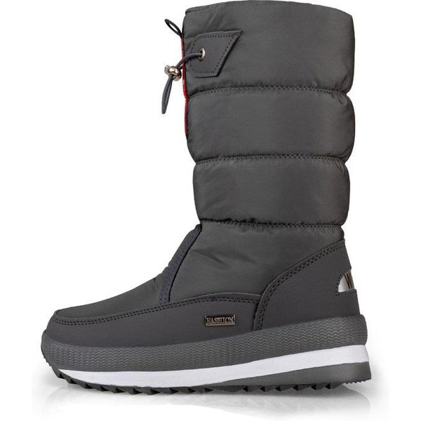 Botas De AlgodóN Grandes Medias Nuevas Para Mujer Engrosadas CáLidas Casuales Zapatos De AlgodóN Grandes Botas De Nieve De Invierno Antideslizantes E Impermeables 40 Gris-image