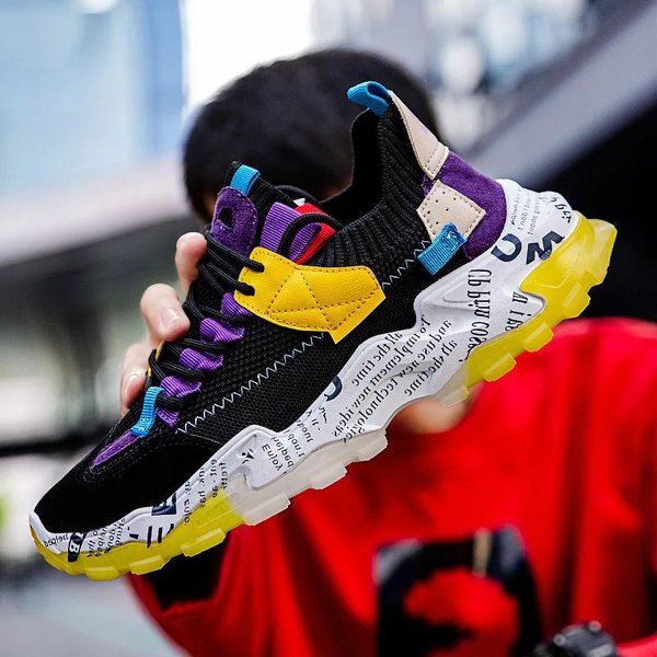 Zapatos Deportivos Casuales Para Hombre Nuevos Calcetines De Corte Bajo De Alta Calidad Zapatos De Suela Gruesa Zapatos De Papá Viejos Transpirables CóModos Para Correr Para Hombre 39-image