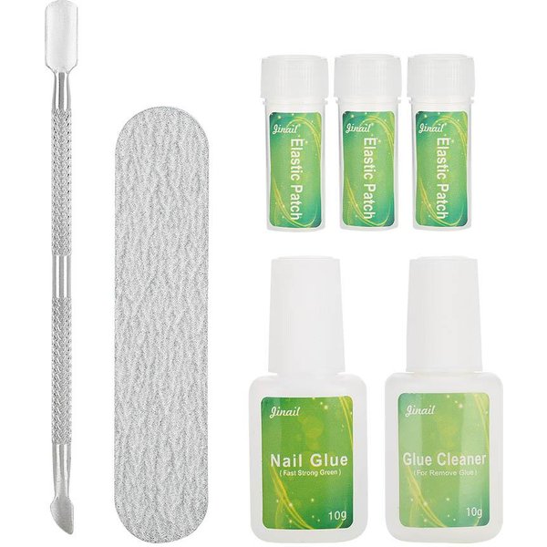 Set De 7 Piezas Para Pedicura CorreccióN De UñA Encarnada Herramienta De RecuperacióN Empujador De UñAs Parche Para UñA Encarnada-image