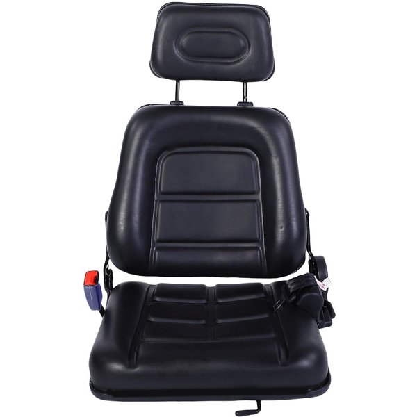 Uniwersalne Siedzenie WóZka WidłOwego Z Regulowanym Oparciem ZagłóWkiem Pasy BezpieczeńStwa Ergonomiczne Siedzenie CiąGnika Do Wywrotki Kosiarki ŁAdowarki Without Armrests-image