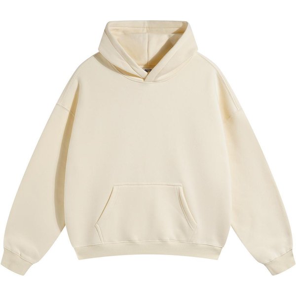 MęSka I Damska LuźNa Bluza Z Kapturem WyśCiełAna Aksamitem: Modny Styl Jesienno-Zimowy XXL Beige-image