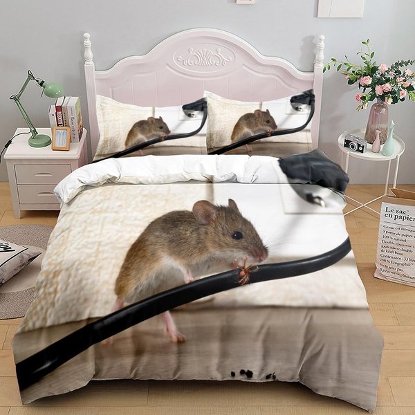 Urocze Szczury ChłOpcy Zestaw Poszwy Na KołDrę UK Pojedynczy PodwóJny Queen US Twin Full King Size WśRóD Zestawu PośCieli 150X220Cm-image