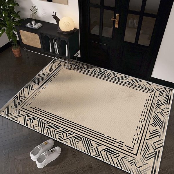 Alfombra De Entrada De Lujo Ligero Moderno Felpudo DoméStico Felpudo Absorbente Antideslizante Alfombra Para Quitar El Polvo 80 * 120Cm Crystal Velvet-image