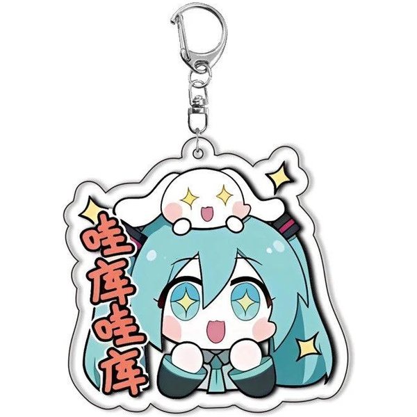 Hatsune Miku Akrylowy Breloczek Urocza Dziewczyna Anime GadżEt Kreatywność Uroczy Wisiorek Do Plecaka Dekoracja Moda Niespodzianka Zabawki Prezenty-image