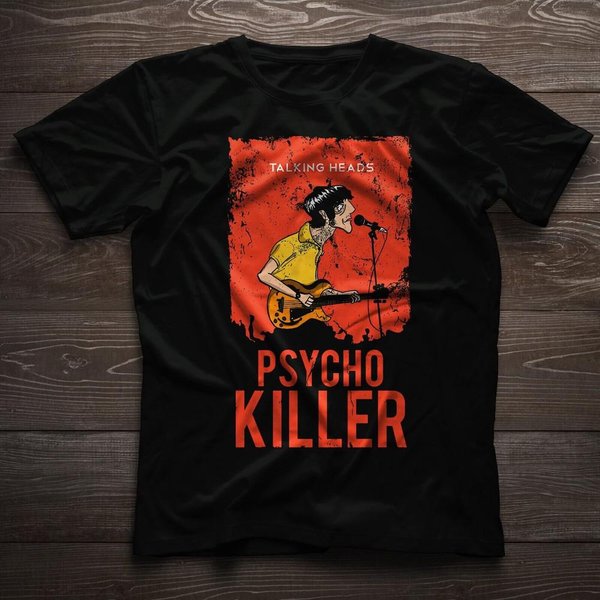Talking Heads Psycho Killer Koszulka Czarna BawełNiana Unisex Wszystkie Rozmiary S-5XL Koszulka Unisex L Red-image