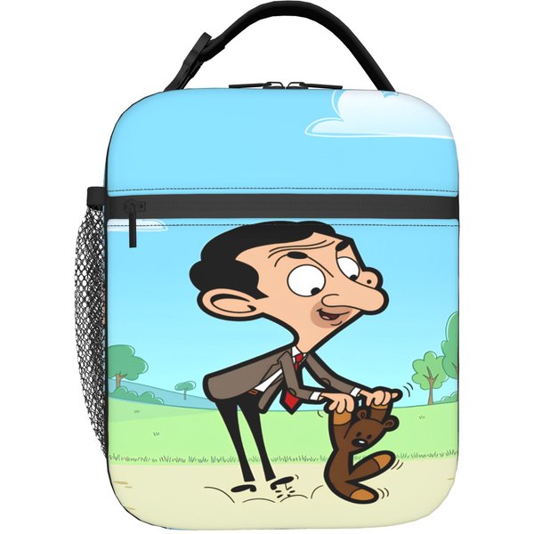 Bolsa De Almuerzo Divertida De Personaje De Comedia Mr. Bean Fiambrera De Oficina Para NiñO Bolsas De Almuerzo TéRmicas Impermeables PortáTiles Bolsa Refrigeradora Aislante As Picture-image