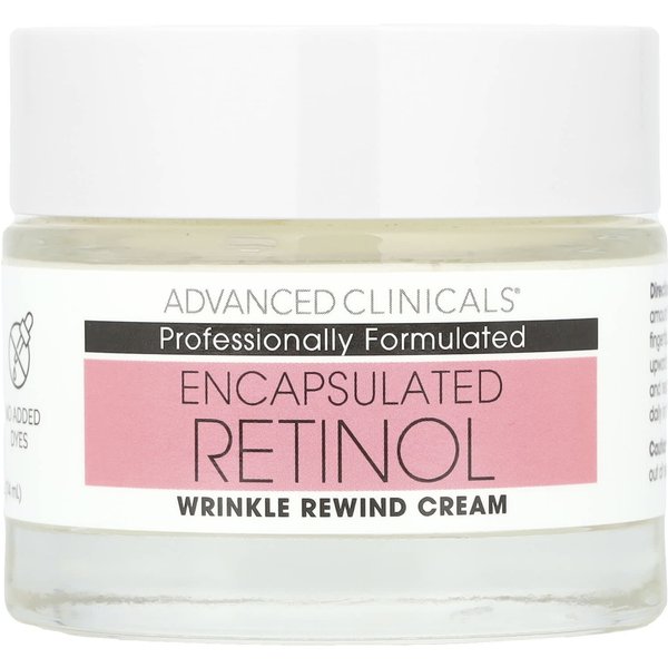 Advanced Clinicals, Crema Antiarrugas Con Retinol Encapsulado, 2,5 Fl Oz (74 Ml) Pink-image