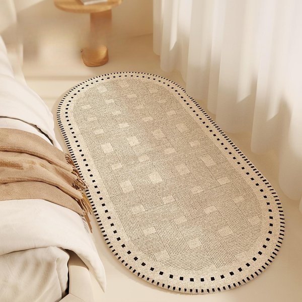 Nowoczesne Dywany Do Sypialni Puszyste MięKkie Dekoracja Salonu Prosty Dywan Grubo Pluszowy Mata PodłOgowa Przy ŁóżKu Prać MożNa Dywan Do Salonu 50X120Cm-image