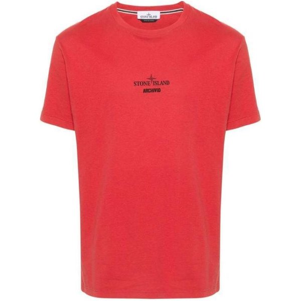 Camiseta Stone Island Roja Hombre Tops 80152NS91-V0010 L Red-image