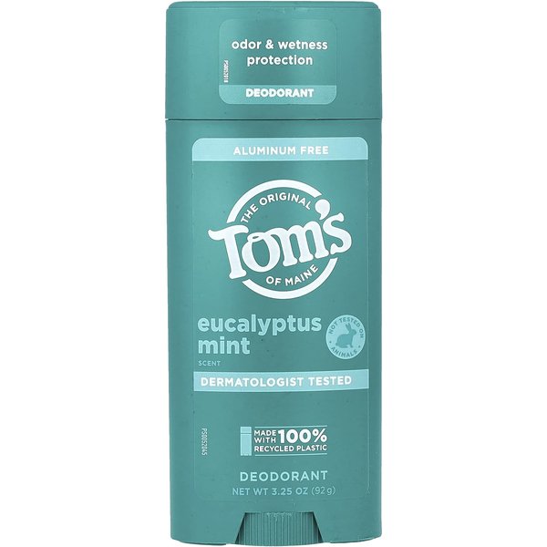 Tom's of Maine, Aluminum-Free Deodorant, Eucalyptus Mint, 3.25 Oz (92 G) Blue-image
