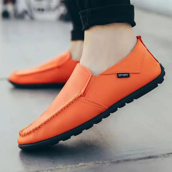 Zapatos Casuales De Hombre Zapatos De Guisantes Zapatos De Cuero PequeñOs De Hombre Transpirables Zapatos PequeñOs Blancos De Hombre 39-image