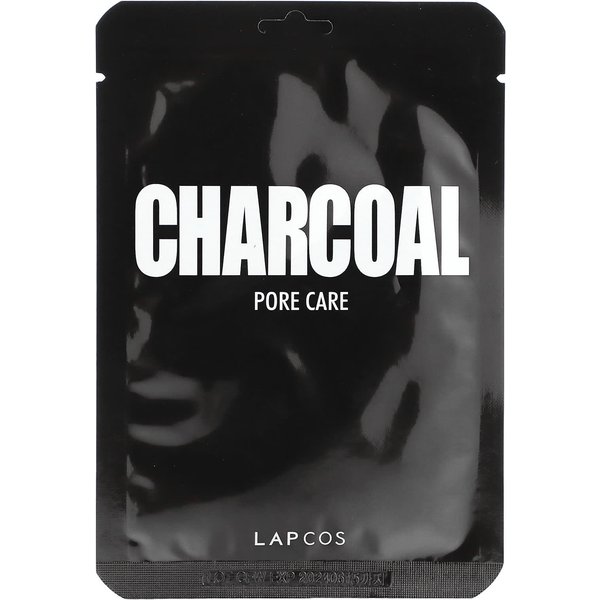 Lapcos, Mascarilla De Belleza De CarbóN Activado, Cuidado De Los Poros, 1 Hoja, 25 Ml (0,84 Onzas LíQuidas) Gray-image
