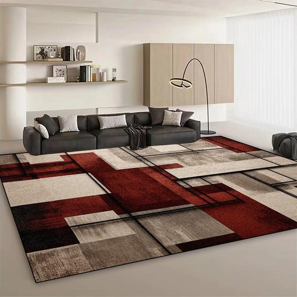 Nowoczesny Geometryczny Abstrakcyjny Dywan O DużEj Powierzchni, AntypośLizgowy, Zmywalny Dywan Do Salonu, Sypialni, Mata Pod Sofę, Stolik Kawowy, Dekoracja Salonu 60X90Cm-image