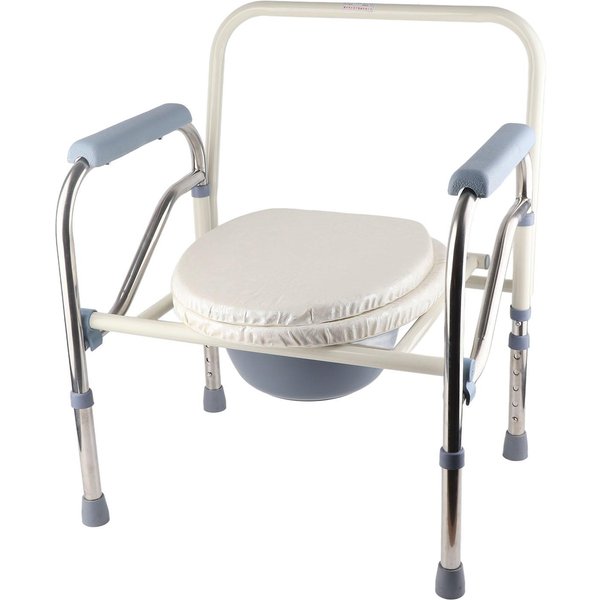 Silla Orinal De Noche Altura Ajustable Plegable Acero Inoxidable Silla Orinal Para Inodoro Para-image