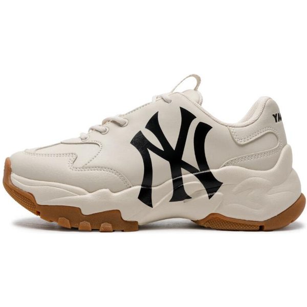 MLB Big Ball Chunky Moda Casual Aumento De Altura CañA Baja Zapatillas Papá Unisex Beige Claro 3ASHC104N-50BGL 36.5 White-image
