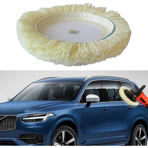2 Piezas Almohadillas De Pulido Lana Natural Kit De Almohadilla Para Pulir Disco De Pulido Para Corte Compuesto Belleza Del Coche ReparacióN De CarroceríA Pulido Y 7-Inch-image