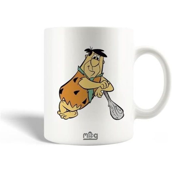 Taza De CeráMica - Pedro Picapiedra - 30Cl - Blanca - Apta Para Lavavajillas - Redonda-image