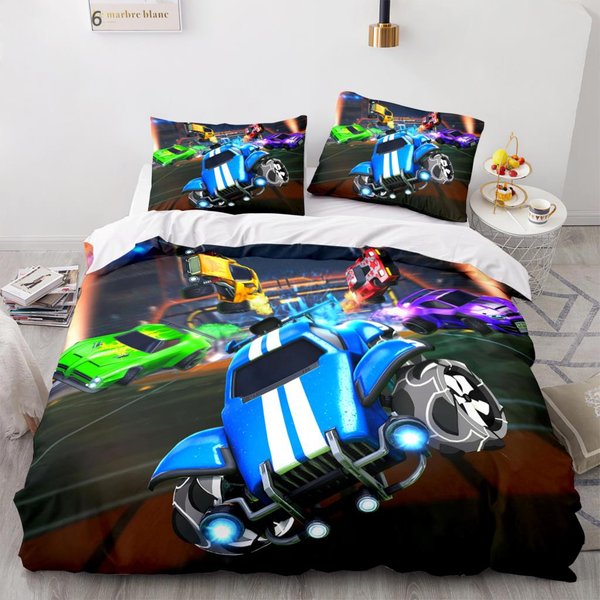 ColeccióN De Ropa De Cama Rocket League Colcha Individual Twin Full Queen King Size Coche ColeccióN De Cama Rocket League Dormitorio Infantil Funda NóRdica EU Double 200X200Cm-image