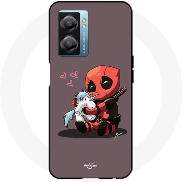 Funda - Maniacase - Narzo 50 5G - Bebé Deadpool Con Unicornio - Flexible - Negra Negro-image
