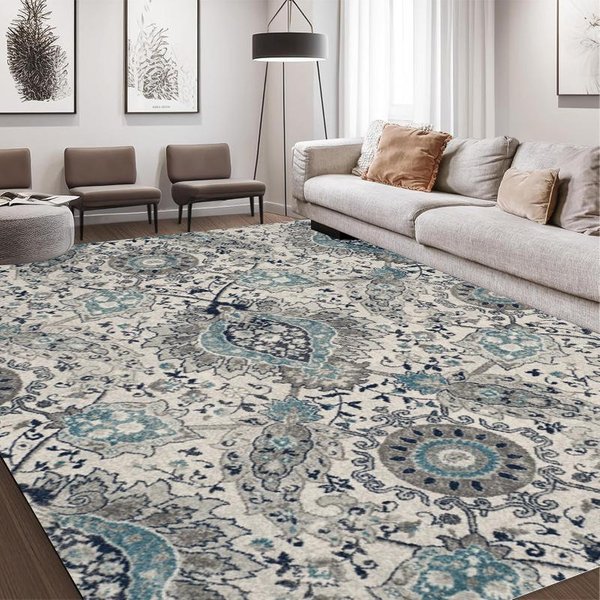 Boho Vintage Zmywalny AntypośLizgowy Dywanik Super MięKki Pluszowy Dywan Do Salonu Sypialni Klasyczny WystróJ Mata PodłOgowa Przytulny WystróJ Domu 80X120CM-image