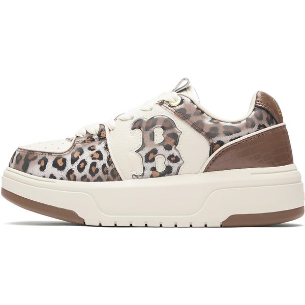 MLB Chunky Liner De Moda CóModos Antideslizantes Resistentes Al Desgaste Zapatillas De CañA Baja Unisex Blancas Marrones 3ASXCLE4N-43BGS 43 White-image