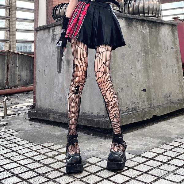 Nowe Damskie PońCzochy/Rajstopy Harajuku Cosplay Na Halloween Kobiety Seksowne KusząCe Rajstopy PońCzochy Punkowe Rajstopy Siatkowe One Size-image