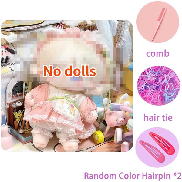 Kawaii Pluszowa BawełNiana Lalka 20Cm Idol Wypchana Super Star Figurka Lalki RóżOwy KróLiczek Urocze Grubiutkie CiałO Lalka Dziewczynka MożE Zmieniać Ubrania Prezent-image