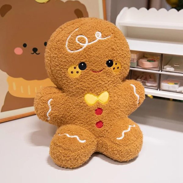 Uroczy ŚWięTy MikołAj Renifer BałWan Piernikowy Pluszowe Zabawki Pluszowe ZwierząTko Lalka BożE Narodzenie Prezenty Dla Dzieci Dzieci Dekoracja Domu 23Cm-image
