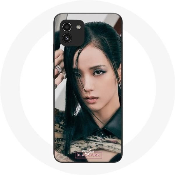 Funda - Maniacase - Samsung Galaxy A03 - Silicona - Flexible - PóSter Teaser Jisoo Negro-image