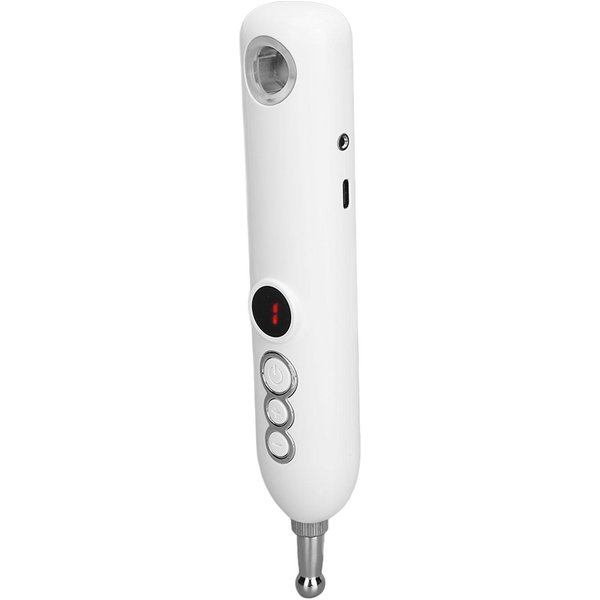 BolíGrafo De Masaje De Acupuntura EléCtrico 9 Niveles Recargable Masajeador De Puntos De Acupuntura Y Meridianos Con 2 Cabezales-image